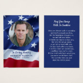 Amerikaanse vlag Patriottische veteraan Funeral Pr Visitekaartje (Voorkant /achterkant)