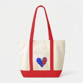 Amerikaanse vlag patriottische vierde juli bruilof tote bag