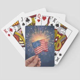 Amerikaanse vlag | Patriottische vierde juli Pokerkaarten