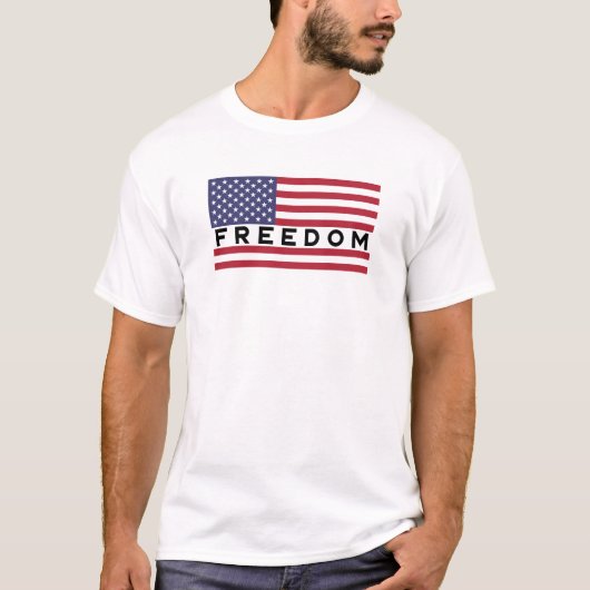 Amerikaanse vlag, patriottische vrijheid, USA Desi T-shirt (Voorkant)