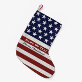 Amerikaanse vlag Patriottische Vrolijke Kerstmis Kleine Kerstsok (Voorkant (Hangend))