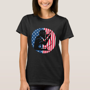 Amerikaanse vlag Patriottische VS Lasser Pride Gif T-shirt