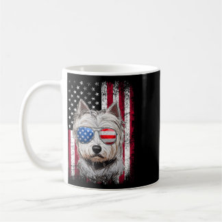 Amerikaanse Vlag Patriottische Westie Hond Liefheb Koffiemok