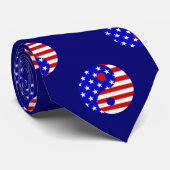 Amerikaanse vlag Patriottische Yin Yang sterren st Stropdas (Opgerold)