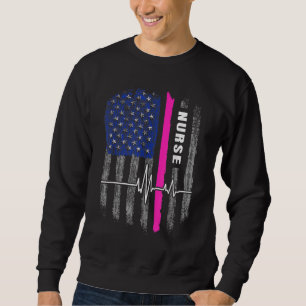Amerikaanse vlag Patriottische zurenweek nursing G Trui