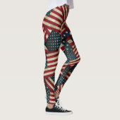 Amerikaanse vlag patroon patriottisch leggings (Rechts)