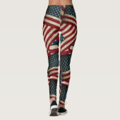 Amerikaanse vlag patroon patriottisch leggings (Achterkant)