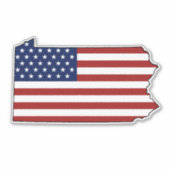 Amerikaanse vlag Pennsylvania Sticker (Voorkant)