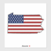 Amerikaanse vlag Pennsylvania Sticker (Vel)
