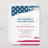 Amerikaanse vlag pensioen partij uitnodiging milit (Voorkant)