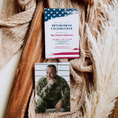 Amerikaanse vlag pensioen partij uitnodiging milit