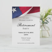 Amerikaanse Vlag Pensioenfeest Kaart (Staand voorkant)
