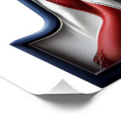 Amerikaanse vlag. perfect poster (Hoek)