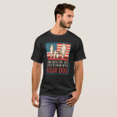 Amerikaanse vlag Personal Trainer Dog T-shirt (Voorkant volledig)