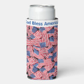 Amerikaanse vlag Personaliseert naam en tekst Seltzer Blikjeskoeler (Seltzer Voorkant)