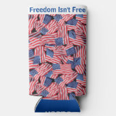 Amerikaanse vlag Personaliseert naam en tekst Seltzer Blikjeskoeler (Achterkant)