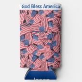 Amerikaanse vlag Personaliseert naam en tekst Seltzer Blikjeskoeler (Voorkant)