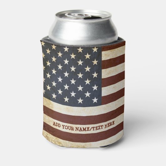 Amerikaanse vlag Persoonlijke Koelbox Blikjeskoeler (Blikje Achterkant)