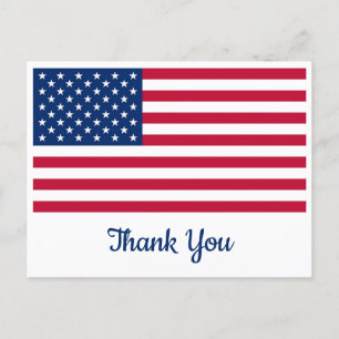 Amerikaanse Vlag Persoonlijke Militaire Dank Je We Briefkaart