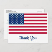 Amerikaanse Vlag Persoonlijke Militaire Dank Je We Briefkaart (Voorkant / Achterkant)
