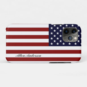 Amerikaanse vlag Persoonlijke naam of monogram Case-Mate iPhone Case