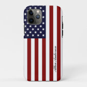 Amerikaanse vlag Persoonlijke naam of monogram Case-Mate iPhone Case (Achterkant)