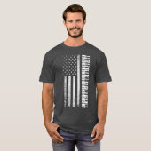 Amerikaanse vlag Piano Keys Pianist Player Music T-shirt (Voorkant volledig)
