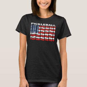 Amerikaanse vlag Pickleball Patriotic Red White & T-shirt