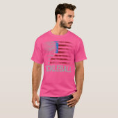 Amerikaanse vlag Pickleball Player Paddleball Love T-shirt (Voorkant volledig)