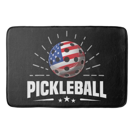 Amerikaanse vlag Pickleball Speler Badmat (Voorkant)
