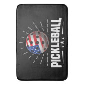 Amerikaanse vlag Pickleball Speler Badmat (Voorkant Verticaal)