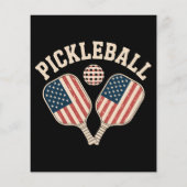 Amerikaanse vlag Pickleball Speler Flyer (Achterkant)
