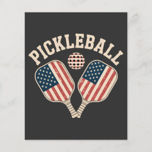 Amerikaanse vlag Pickleball Speler Flyer