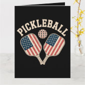 Amerikaanse vlag Pickleball Speler Kaart (Gele Bloem)