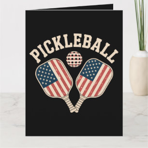 Amerikaanse vlag Pickleball Speler Kaart