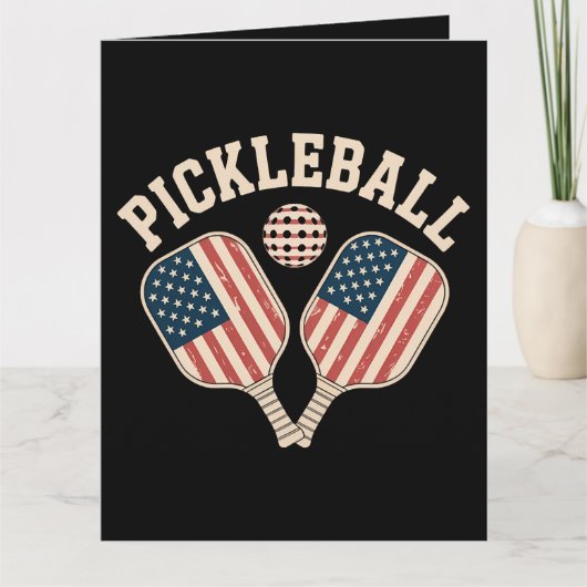 Amerikaanse vlag Pickleball Speler Kaart (Voorkant)