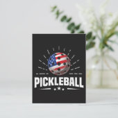 Amerikaanse Vlag Pickleball Speler Kaart (Staand voorkant)