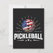 Amerikaanse Vlag Pickleball Speler Kaart (Achterkant)