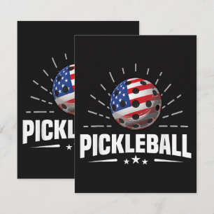 Amerikaanse Vlag Pickleball Speler Kaart