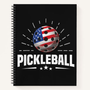 Amerikaanse Vlag Pickleball Speler Notitieboek