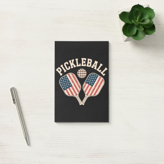 Amerikaanse vlag Pickleball Speler Post-it® Notes (Kantoor)