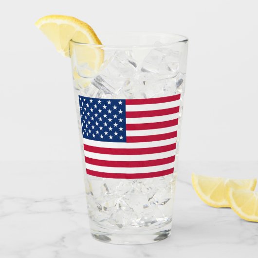 Amerikaanse vlag - Pint Glass Glas (Voorkant ijs)