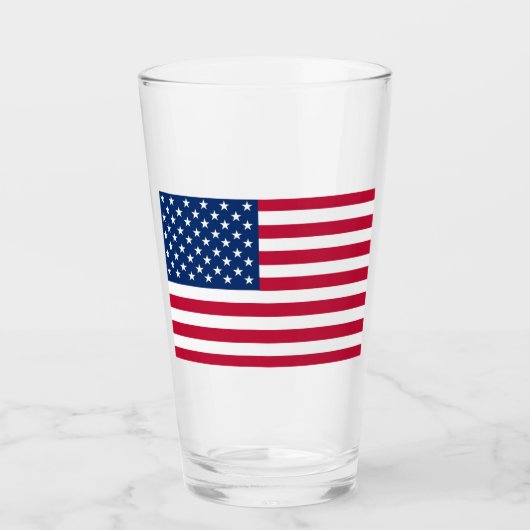 Amerikaanse vlag - Pint Glass Glas (Voorkant)