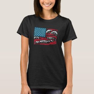 Amerikaanse vlag Pistolen riffles Bullets US Flag  T-shirt