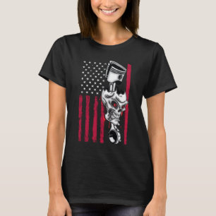 Amerikaanse Vlag Piston Muscle Auto 5 T-shirt