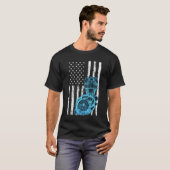 Amerikaanse Vlag Piston Muscle Auto 7 T-shirt (Voorkant volledig)