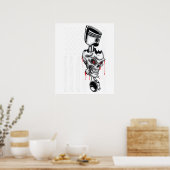 Amerikaanse Vlag Piston Muscle Car 6 Poster (Keuken)