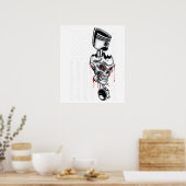 Amerikaanse Vlag Piston Muscle Car retro Poster (Keuken)