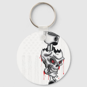 Amerikaanse Vlag Piston Muscle Car retro Sleutelhanger