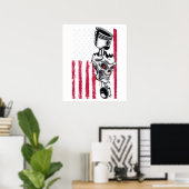Amerikaanse Vlag Piston Muscle Car vintage Poster (Thuiskantoor)